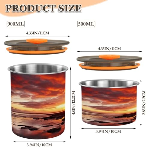 Envase Hermético Acero Inoxidable 500ml para Café miniatura 2