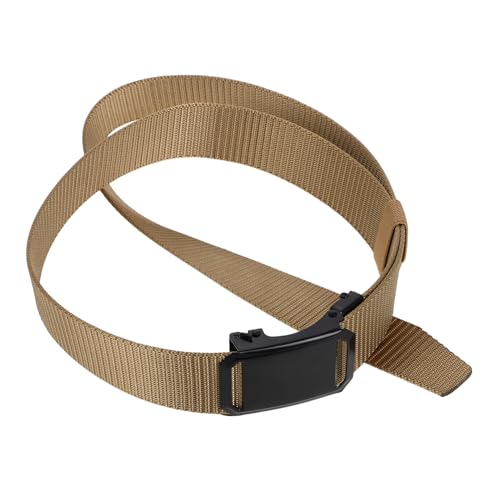 BESPORTBLE Men's Ratchet Belt Elastic Braiding Grey Casual Belt for Men Breathable Utility Automatic Buckle for Outdoor Sports Young Students