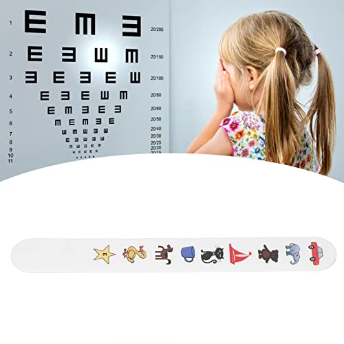 Image of Eye Chart, Fixation Stick Vision Tester, Coating Thicken, Clear Colorful Animal Patterns, Kids Vision Optometry Test Card(No. 1)