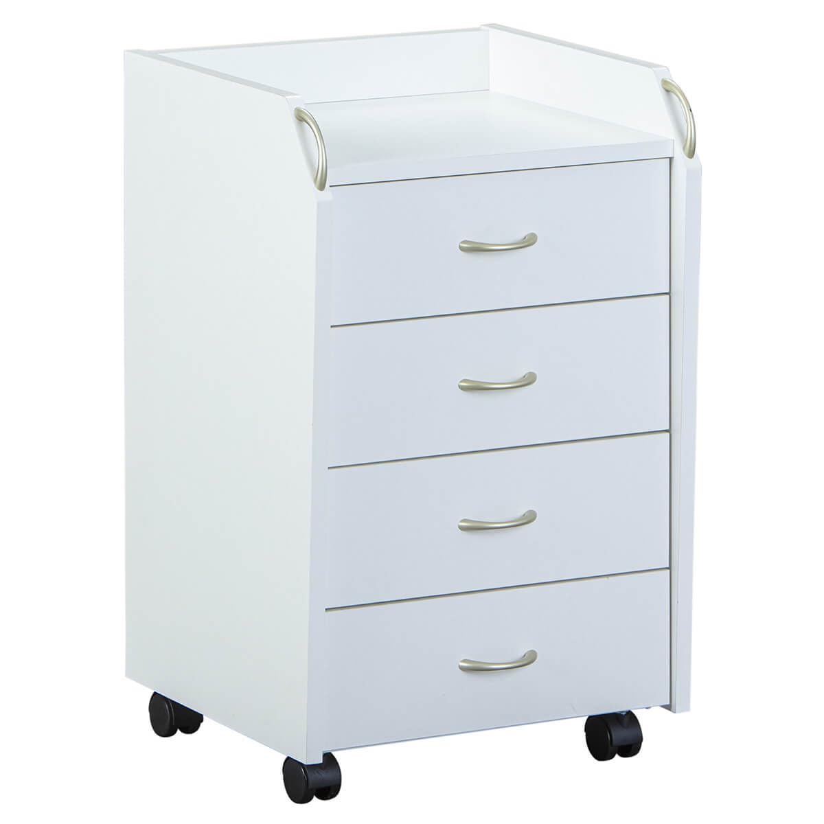 AltoBuy TEO - Caisson 4 Tiroirs sur roulettes Coloris Blanc