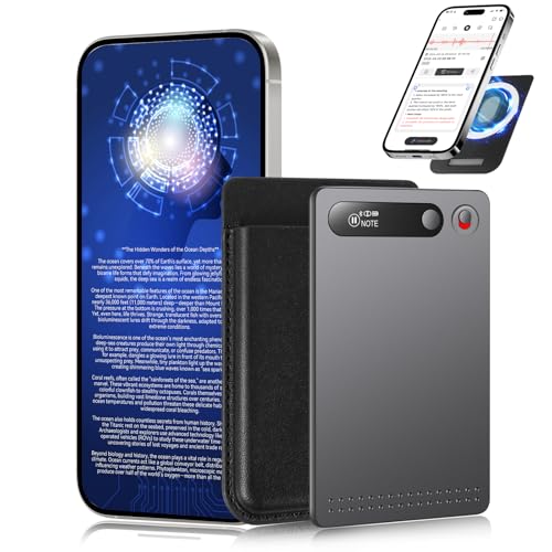 Olycism Grabadora de Voz con IA de Bolsillo Transcripción Automática & Traducción en Tiempo Real 118+ Idiomas, 64GB Dispositivo Grabación IA con Resumen Automático Reuniones 29g Ultra Delgado