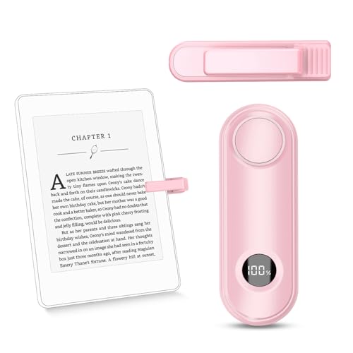 Inncarvs Remote Page Turner for Kindle Reading Accessories Clicke for iPad iPhone Android Tablets E-Book Reading Noels Camera Remote Shutter Selfie Controller Pink