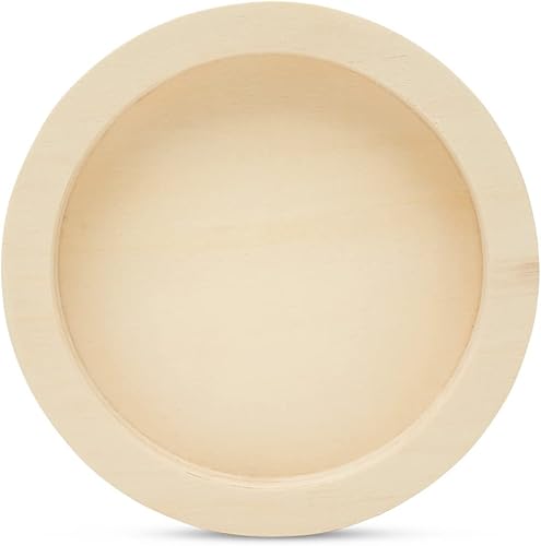 Panel circular de madera de 8-316 pulgadas de diámetro, paquete de 1 tablero de lienzo redondo, bandejas de madera sin terminar para manualidades y