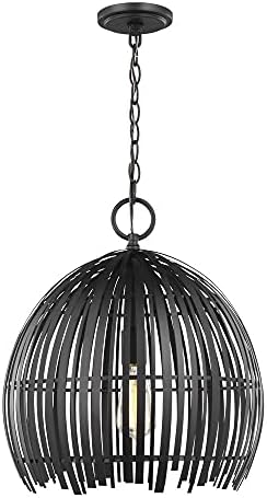 Hanalei-1 Light Medium Pendant-Midnight Black Finish