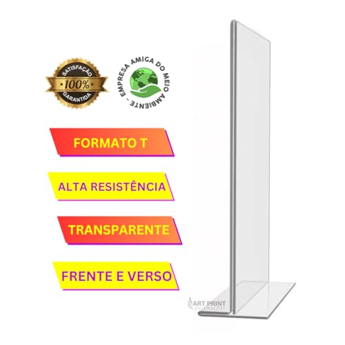 Display Expositor T A6 10x15cm Horizontal Acrílico Ps Balcão