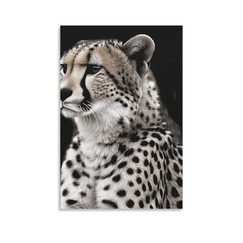Décoration esthétique de salon avec la toile murale moderne Guépard BVNMT