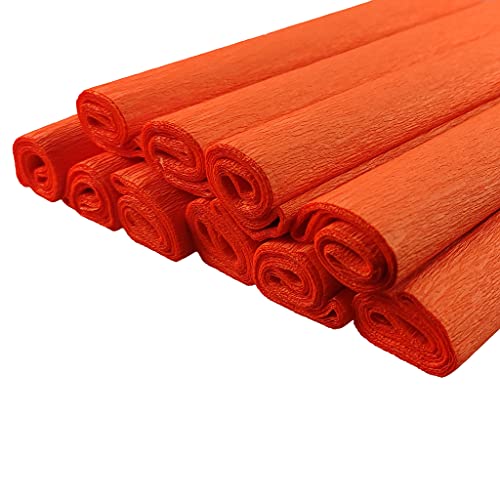 Netuno 10 rollos de papel crepé naranja 200 x 50 cm papel para manualidades decoración fiestas bodas cumpleaños DIY envoltorios regalo carnaval Pascua Navidad