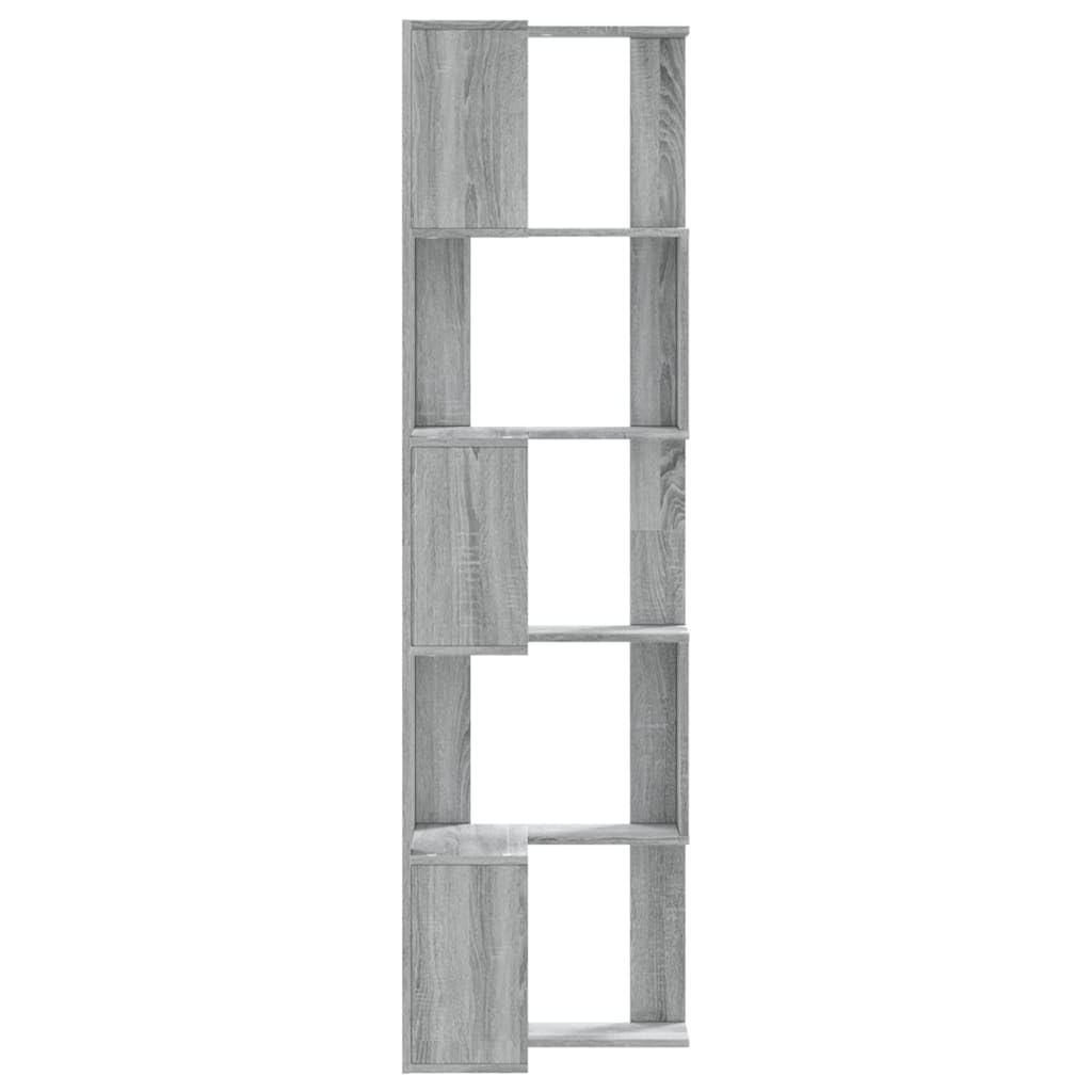 vidaXL Estantería de Esquina 5 Niveles Madera Gris Sonoma 50x50x179 cm