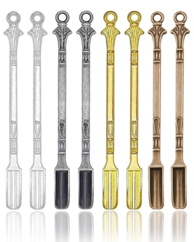 UYRVAPE 8 piezas cucharas mini de aleación cuchara en polvo cuchara de metal para medicina sales hierbas arena especias