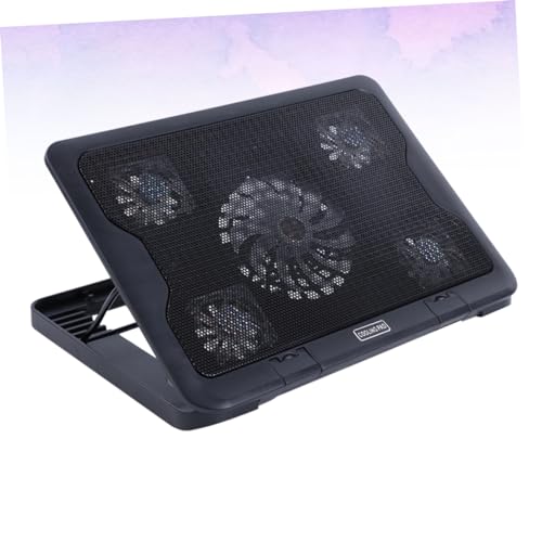 Base de refrigeración para laptop USB con altura ajustable y cinco ventiladores silenciosos miniatura 4