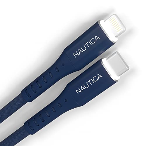 Nautica USB C to lighting cable with LED light, 4FT iPhone Charger Cable Type C to Lighting Cable, Lighting to Type C Fast charging cord compatible with iPhone X’s, Airpods, and many more.