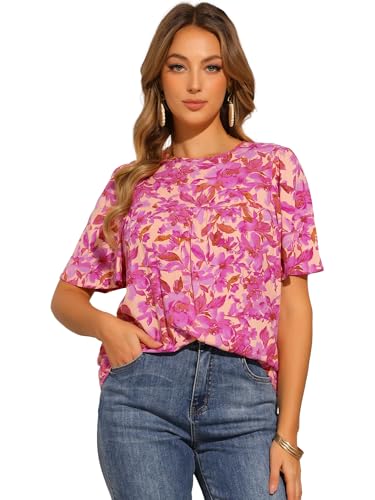 Chemisier floral femme manches volantées top été mignon décontracté