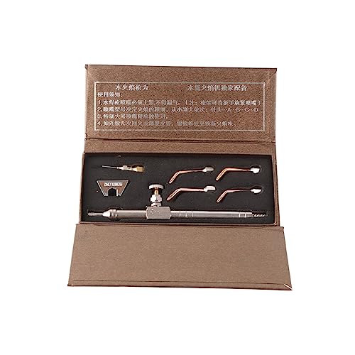 Torcia per Saldatura di Gioielli, Ossigeno d'acqua Saldatura di Gioielli Torcia per Saldatura Kit di Cannelli per Saldatura di Gioielli con 4 Punte per la Lavorazione di Gioielli