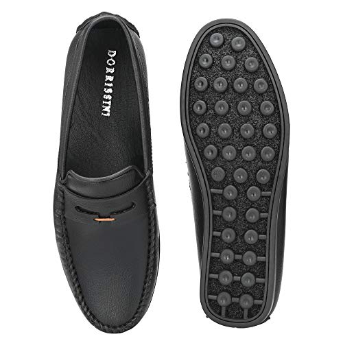 Image of Men's Shoes Black Moccasin-10 (4002)