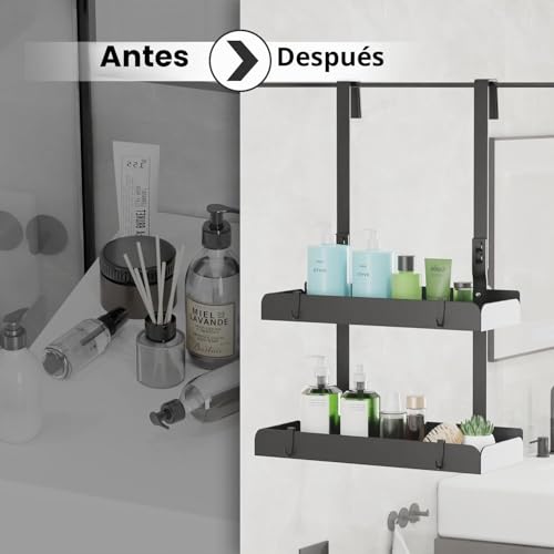 Miniatura 6 de Pickpiff Shower Caddy Estanteria Baño Estanteria Ducha Estantería Baño Sin Taladro Estante Ducha Sin Taladro Estante Baño Cesta Ducha Repisas Para Baño Con 4 Ganchos Móviles Acero Inoxidable