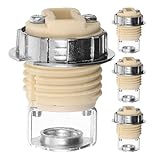 Douille facile à installer : conçue pour plus de commodité, cette douille permet une installation facile sans outils professionnels. douille en céramique, remplacement de douille d'ampoule