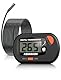 Aquarium Thermometer mit Sonde und Saugnapf, Mini Wasserthermometer Digital, digitales LCD-Wassertemperatur-Thermometer für Aquarium, Aquarium, Meeresreptilien, Terrarium (schwarz 1-teilig)