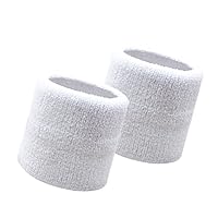 Flintronic 2 Stück Schweißbänder Handgelenk, Saugfähige Handgelenk Schweißbänder für Damen & Herren,Fitness Arm Schweißband,Sport Schweißband Armband Weiche Baumwolle für Handball Fußball Tennis