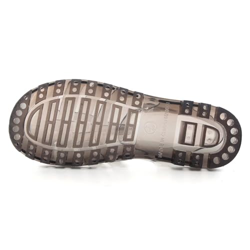Image of Hee grand Crystal Jelly Heel Sandals for Women Summer Beach Jelly Shoes