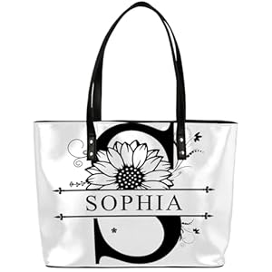 Custom A Tote Bag Women Shoulder Handbags PU Leather for Travel Work