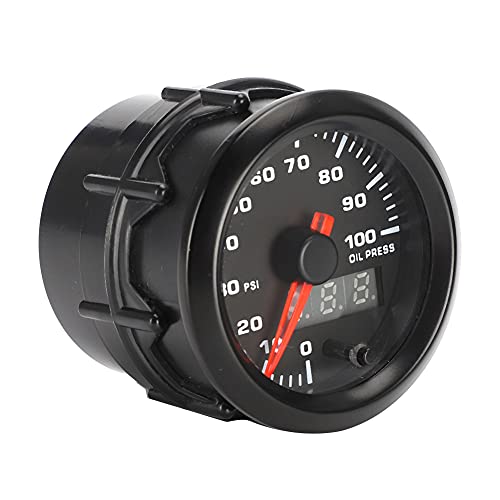 Compteur de voiture pression d'huile 12V LED manomètre avec capteur de mesure