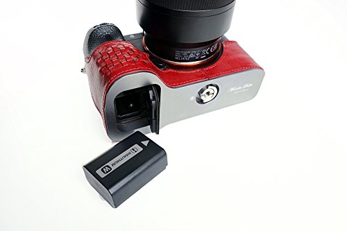 Sony A7 Ii Case, Bolinus Handmade Genuine Real Leather Half Camera Case Bag Cover For Sony A7M2 A7Ii A7Rii Sony A7 M2 A7 Ii A7R Ii Bottom Opening Version -Red #TOP2