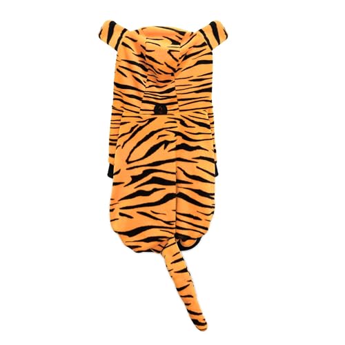 NACOCO Halloween Dog Tiger Costume-Pet Cosplay Clothes Cat Coat Hoodie Outfits Warm Winter Apparel for Dog Small and Medium Cat(M) - image 5