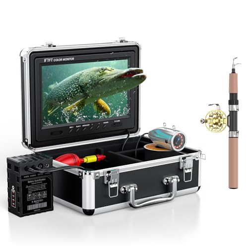 Eyoyo Underwater Fishing Camera Portable Video Fish Finder 9 inch LCD Monitor 1000TVL Waterproof...