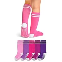 LA ACTIVE Girls Knee High Socks Cozy Warm Cotton Uniform Athletic Socks for Toddlers Dress Socks