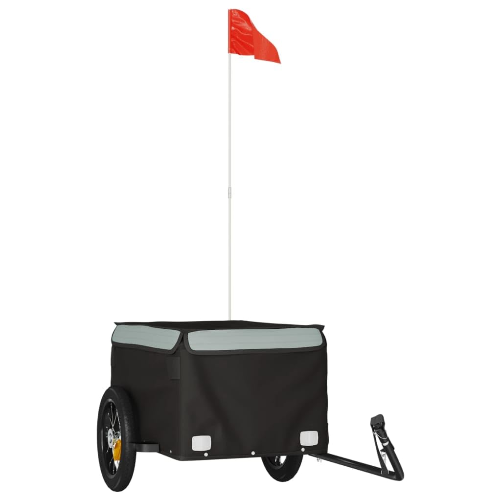 Żelazna przyczepka rowerowa 30 kg, czarno-niebieska