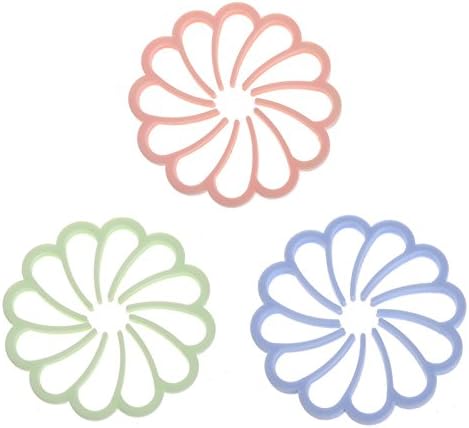 Woodice Pot Mat Silicone Trivet Set of 3 Dual usage