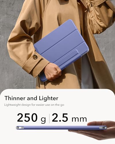 Image of ESR for iPad Air 11 Inch Case M4 /M3 /M2 (2026 /2025 /2024), iPad Air 5th /4th Gen (2022 /2020), Powerful Magnetic Attachment, Slim Trifold Stand Case, Auto Wake /Sleep, Durable Protection, Lavender