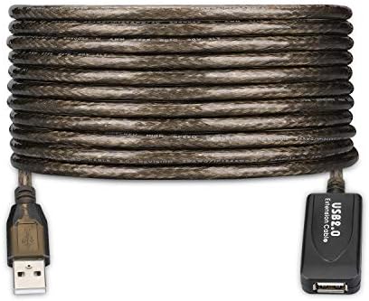 30FT USB Extension Cable, GGMTY USB 2.0 Type A Male to A Female Active Repeater Extension Cable 30ft, High Speed 480 Mbps