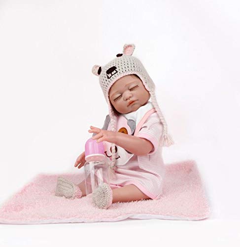 ZIYIUI Lebensechte Reborn Dolls 20 inch 50 cm Reborn Babypuppe Mädchen Newborn Ganzkörper weiches Silikon Spielzeug… – Bild 7