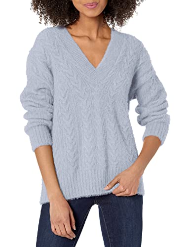 Image of Lucky Brand Women's V-Neck Relaxed Fit Eyelash Sweater