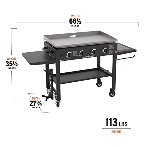 Blackstone 1825 36 Inch Cooking Station 4 Burner Propane Fuelled Restaurant Grade Professional 36 Inch Outdoor Flat Top Gas Griddle thumb #5