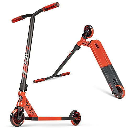 MADD GEAR MGP Kick PRO Scooter â€“ Suits Boys & Girls Ages 6+ - Max Rider Weight 220lbs â€“ 3 Year Manufacturerâ€™s Warranty â€“ Worldâ€™s #1 Pro Scooter Brand (Kick PRO RED/Black 2021)