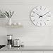 Crosstime Wall Clock White Marble Theme Modern Decorative Waterproof Glass Clock for Bathroom Kitchen Home, 12 Inch Battery Operated