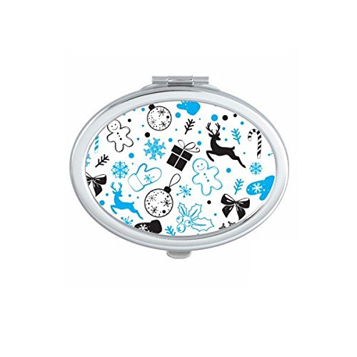 Miroir de poche de Noël cadeau motif elan bonhomme de neige mignon