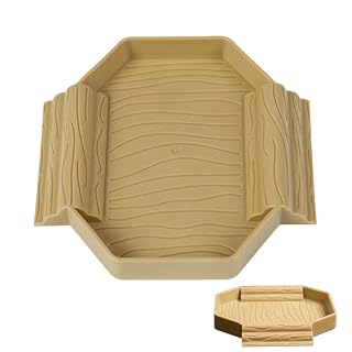 Bol d’eau 2 en 1 antidérapant beige et jaune pour tortue