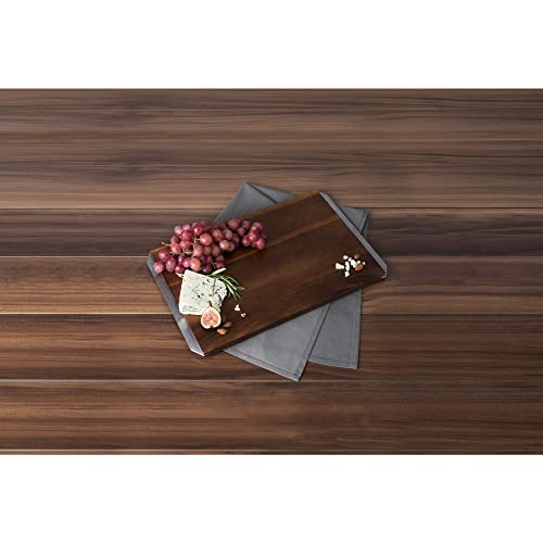 Viski Acacia Wood Cheese Board With Handles Contemporary Kitchen Appetizer Serveware Tray For Charcuterie And Snacks, 16 By 10 Inches #TOP3