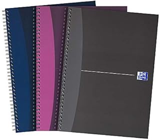 Oxford My Notes, A4 Notebook, Hardcover, Wirebound, Lined, 140 Pages, Assorted Colours, Pack of 3