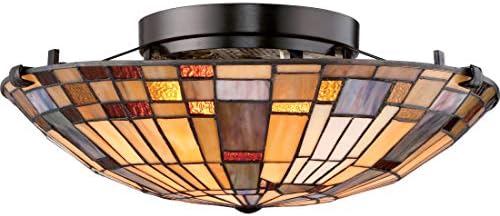 Quoizel Inglenook 2-Light Valiant Bronze Flush Mount Light
