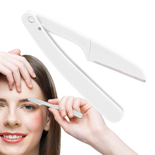 Cuchillo de afeitar plegable para cejas, recortador de cejas plegable, afeitadora facial profesional, herramientas de belleza portátiles para el hogar y los viajes
