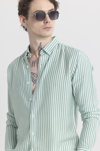 Image of SNITCH Stripehaven Green Stripe Shirt