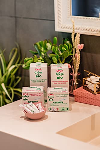 Love & Green Ecologische tampons van 100% biologisch katoen, normaal met applicator x 16 tampons, GOTS-gecertificeerd… - Image 5