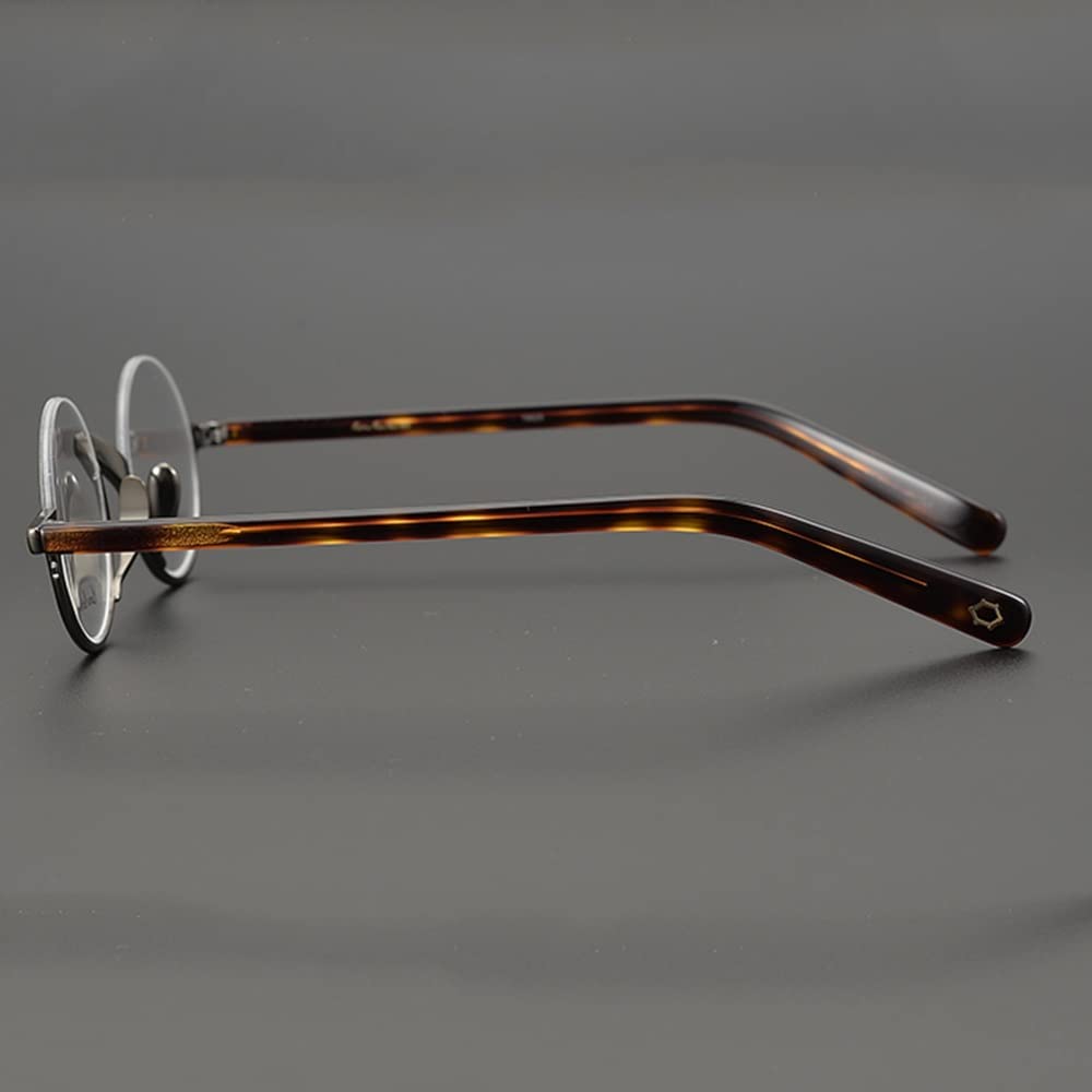 Gafas De Lectura Semi Sin Montura Vidrios De Lectura Redondos Grandes Sin Marco Gafas Presbicia 2.5 Ayudas Visuales Anti Luz Azul (Size : Diopter+2.5)