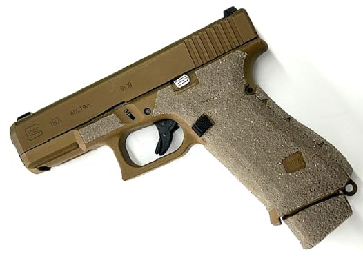 HANDLEITGRIPS Gun Grip Tape Compatible with Glock 19x/ Glock 19x MOS/Glock 45/ Glock 45 MOS/ - FDE Edge Series Pistol Grip Tape, Gun Skins, Veteran Owned, Made in USA