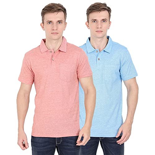 Image of ECOLINE Clothing Eco-Friendly Men's 50 /50 Blend Polo T-Shirt (Pack of 2)