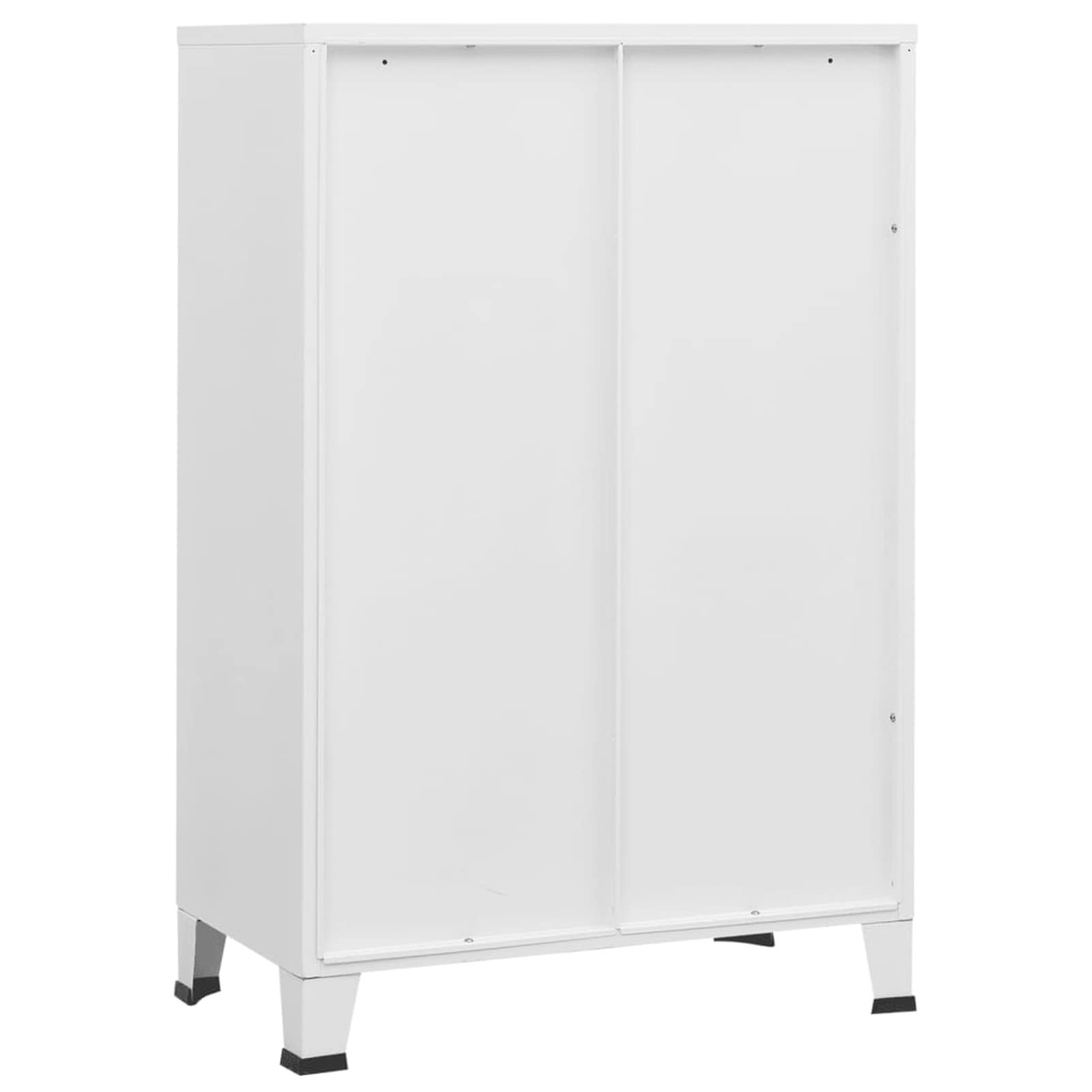 Festnight Armadietti Spogliatoio Metallici, Armadio in Metallo, Armadio Industriale in Acciaio Bianco 75x40x115 cm
